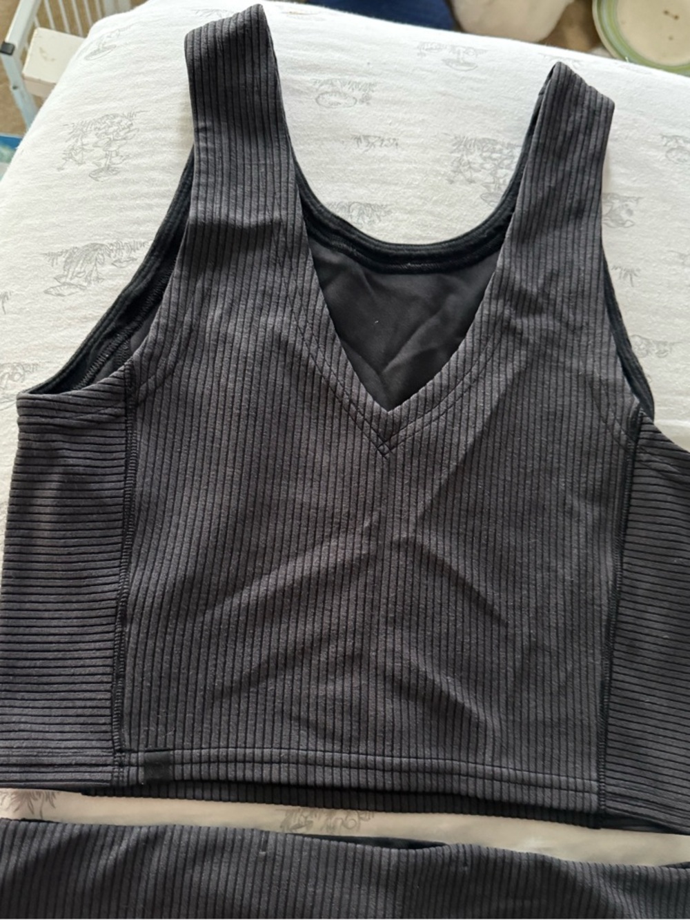 Lululemon Ribbed Softstreme Cropped Tank Top and Ribbed Softstreme Flared Pant - Picture 3 of 9